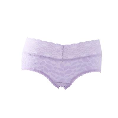 China Breathable Embroidery Lady Lace Up Panties Underwear Female Breathable Quick Dry Ice Silk Romantic Panties for sale