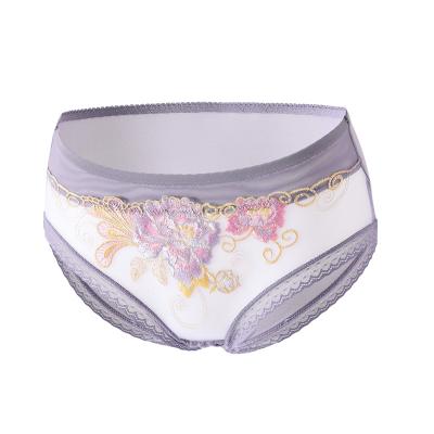 China Classic Quick Dry Embroidey Butt Lift Panties Ladies Underwear Silk Seamless Breathable Panties for sale