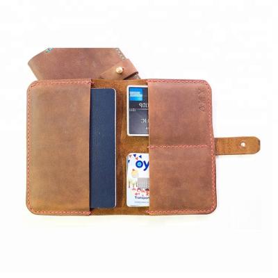 China Leather Passport Holder Passport Wallet Rfid Blocking Airplane Passport Leather Holder for sale