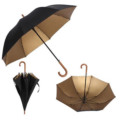 China Eco - Friendly Promotional Products Customized Logo Innovative Corporate Gifts Custom Golden Chinese Right Umbrellas for sale