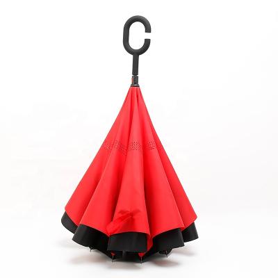 China Eco - Friendly Giveaway Gift With Customized Logo Promotional Items Reverse C Strong Umbrella for sale