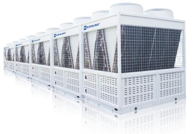 China Industriële 130kW EER 3.39 Lucht Gekoelde Modulaire Koelere Warmtepompeenheid Te koop