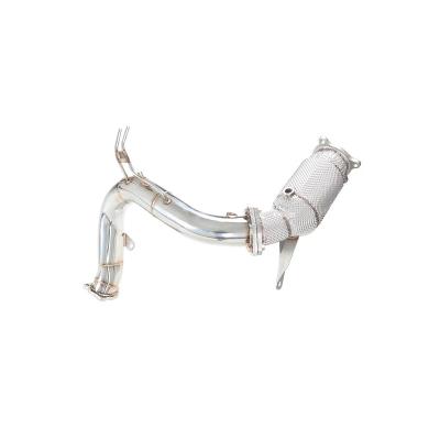 China Stainless Steel With Heat Shield Downpipe Exhaust Diverse Downpipe For Audi b9.5 A4 Q5 2.0T Catted Downpipe for sale