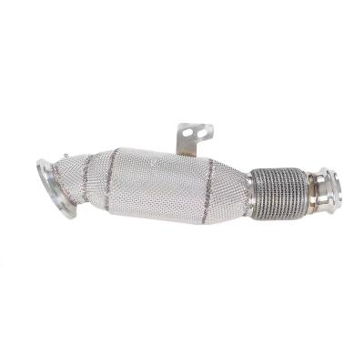 China Stainless Steel With Heat Shield Downpipe Exhaust Miscellaneous Downpipe For BMW B58 340/440/540/740/840/X5/X6/X7/Z4 3.0T Catted Downpipe for sale