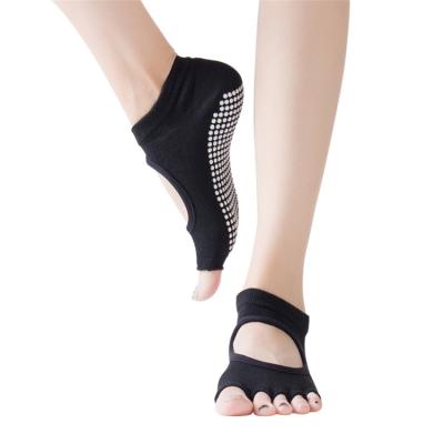 China Five-finger Toe Sports Fitness Socks Men Open Non-slip Sports Women Pilates Boots Breathable Backless Yoga Socks Y0070 for sale