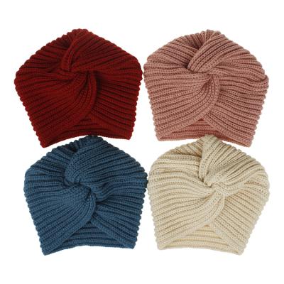 China Fanshion Main Cashmere Cross Wrap Hat Wool Knitted Hijab Hood Turbante Women Hats Bohemia Muslim Inner Turban Hat Y0025 for sale