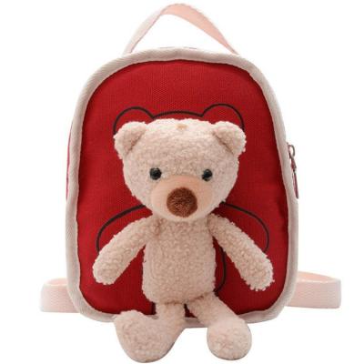 China Fashionable Cute Daily Life Teddy Bear Children Backpack Baby Kindergarten Cute Mini School Bag Cartoon Backpack Y0146 for sale