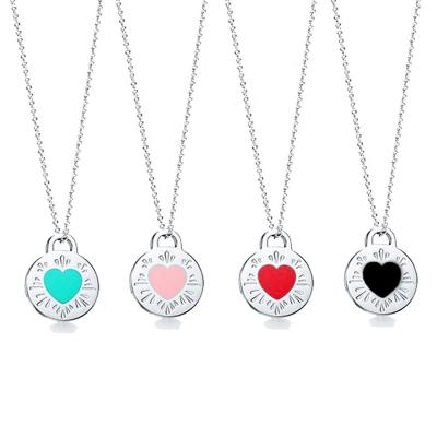 China High Quality 925 Sterling Silver Necklace Vintage Love Necklaces New Classic Logo Pendants Women Heart Chain Necklaces Necklace for sale