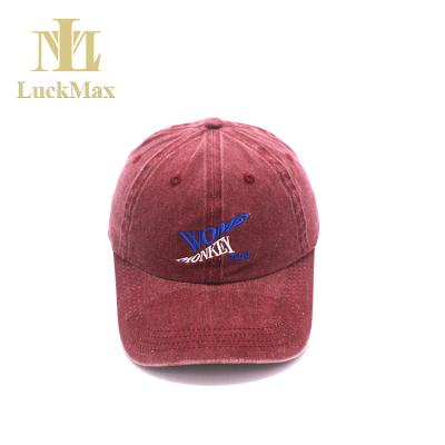 China COMMON 50% Off Custom Logo Red Sport Hats Embroidered Baseball Cap For Men for sale