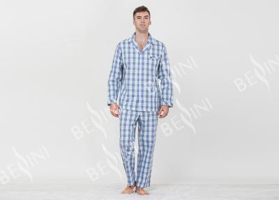 China Long Sleeve Mens Lightweight Cotton Pajamas / Mens Winter Pyjamas Quick Dry for sale