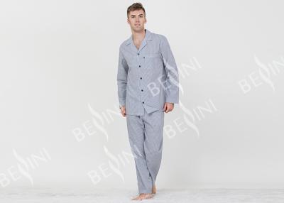 China Roupa de noite respirável na moda do inverno dos homens, Pyjamas mornos extra dos homens antiencolhimento à venda