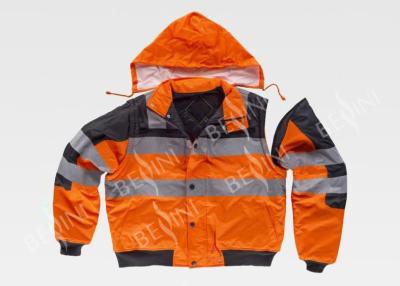 China High Visibility Safety Work Clothes with Big side patch pockets Anti Shrink for sale