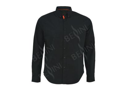 China Warm Anti Shrink Custom Work Shirts With Detailed Sleeve Band And Navy Button for sale