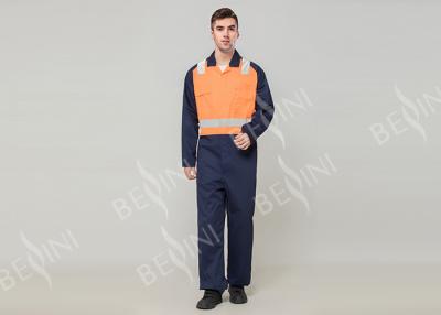 China Double Stitching Safety Work Clothes High Visable Orange Jacket Bib Pants Suit for sale