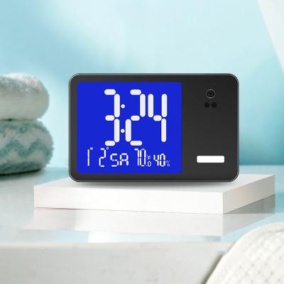 China Classes Radio Clock High Quality Controlled Minimal Black Wall For Home Decor for sale