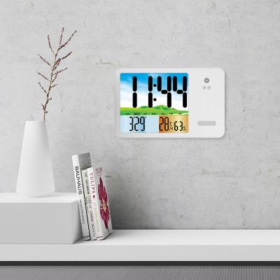 China Automatic Calendars Decoration Square Home Room Office Wall Clock For Bedroom for sale