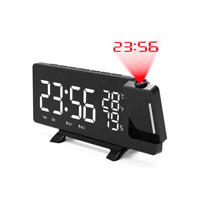 China Class 2022 New Electric Digital Projection Projector Clock Mirror Model for Bedroom for sale