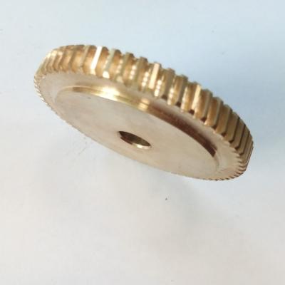 China Aluminum Bronze / Brass Straight Spur Gear Casting Hobbing Spiral Tooth Profil for sale