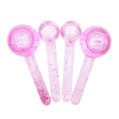 China Skin Rejuvenation Top Selling Pink Or Blue Ice Gitter Facial Globes For Face Massage for sale