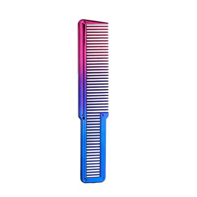 China Durable Classic Cut Hair Styling Electroplating Combs Salon Hairdressers Barber Trimmer Comb Professional Hairdressing Comb Gold Rainbow for sale