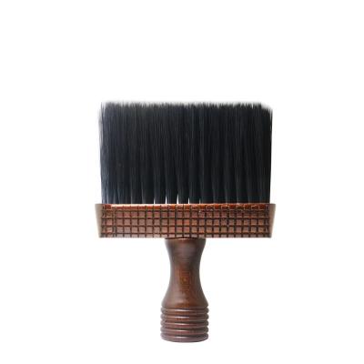 China Nylon Barber Hair Remover Brush High Quality Wooden Handle Hair Cleaning Brush Hairdressing Neck Cloth Brush Shaving Brush for sale