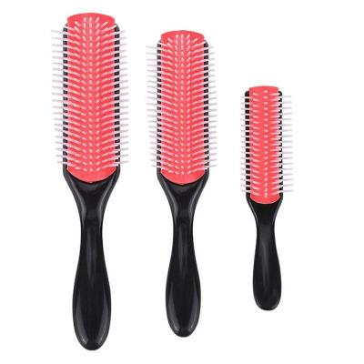 China Waterproof Comfortable Massage Shaping and Polishing Portable 9-Row Cushion and Hair Durable Bristle and Travel Nylon Brush for sale