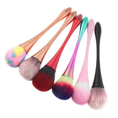 China Beauty Paint Tools New Small Pretty Size Thin Handle Dust Nail Blush Loose Brush Powder Brush Makeup Brush for sale