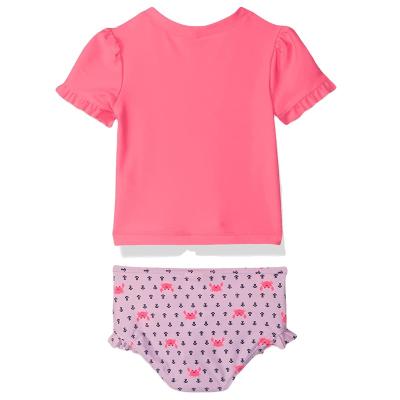 China Toddler and Babies Removable Padded Rashguard Sets 2 Piece Matching for sale