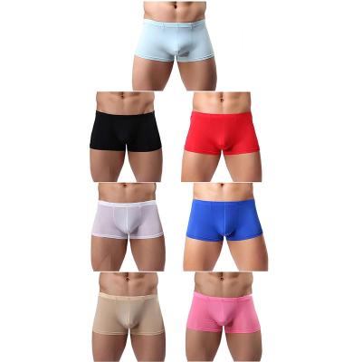 China Sexy Antibacterial Silky Underwear Boxer Seamless Briefs for sale