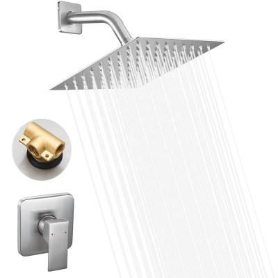 China Without Slide Bar Wall Mounted Wind Shower Modern Factory Hot Sale Shower Set Single Sprinkler Stainless Steel Tub Faucet Bath Shower Wall Mounted Faucets à venda