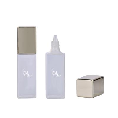 China Best Price 30ml Square Cosmetic Plastic Empty Liquid Base Cosmetic Cream Bottle for sale