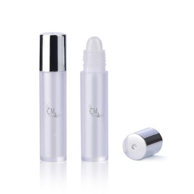 China New 5ml Cosmetic Clear Custom Empty Round Plastic Lip Oil Lip Gloss Roller Tubes for sale