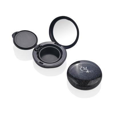 China Other Best Hot Selling Black Glitter Surface Round Air BB Cushion Base Empty Case for sale