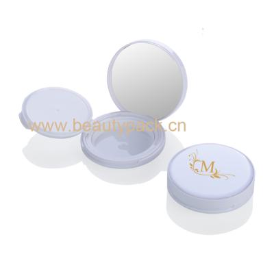 China Empty Plastic White Round Air BB Base Recyclable Cushion Compact Packing Box for sale