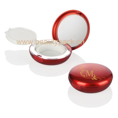 China Wholesale Recyclable Empty Luxury Red Round BB Air Cushion Powder Base Case for sale