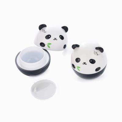 China High Quality Cute Panda Shape Plastic Custom Cosmetic Kids Face Cream Jars 3g 5g for sale