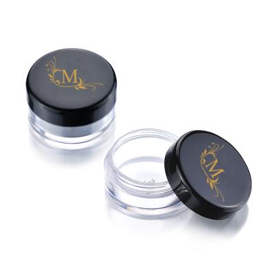 China 5g 10g Small Round Cosmetic Empty Plastic Black Cream Cream Jar Loose Powder Jar for sale