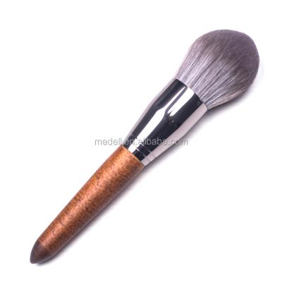 China Angular Blush China Factory Wholesale Low MOQ Powder Makeup Brush Rose Gold Loose Big Powder Aluminum Brush for sale