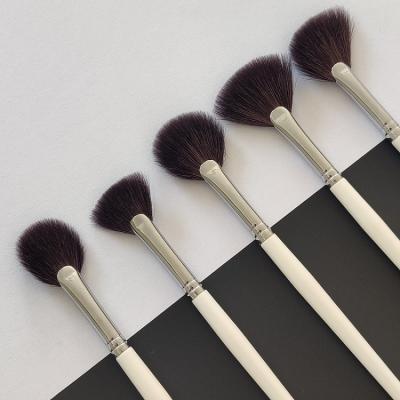 China Fan Brush 5 Pcs Fan Brush Face Makeup Brush Set for sale