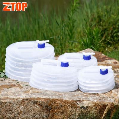 China New Arrival 3L 5L 8L 10L 15L Viable Portable Plastic PE Collapsible Collapsible Collapsible Water Bottle With Tap for sale