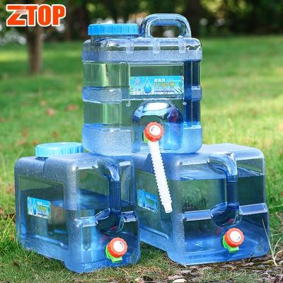 China Hot Selling 7.5L 10 Liter Viable 15L Blue Plastic 20 Liter Camping Drinking Water Container With Tap for sale