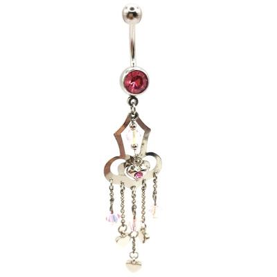 China Romantic Glans 316 Stainless Steel Body Belly Ring Body Belly Piercing Navel Ring for sale