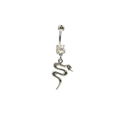 China Snake 316 Stainless Steel Jewelry Belly Punk Evil Body Belly Button Piercing Navel Ring for sale