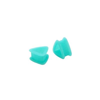 China Punk Triangular Double Flared Tunnel Earrings Flexible Rubber Body Jewelry Silicone Ear Piercing Plug for sale