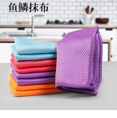 China 30x40cm Microfiber Towel Window Windshield Kitchen Glass Cleaning Cloths Disposable Washing Quick Dry Towels for sale