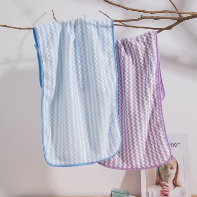 China Factory Wholesale Weekly Compressed Deals Comfortable Stripe Bath Microfiber Face Towel for sale