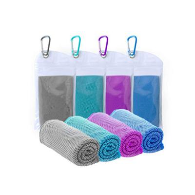 China Wholesale Disposable Cheap Custom Sports Fitness Cooling Towels Instant Cool Cooling Towel Silicone Case Mini Towel for sale