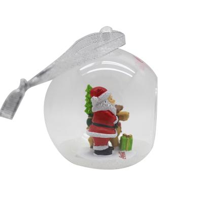 China Europe Ornament Crafts Snowman Glass Ball Christmas Tree Decor for sale