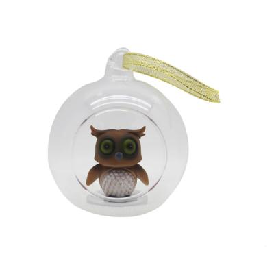 China Europe Christmas Tree Decorations Empty Owl Plastic Snow Globe for sale