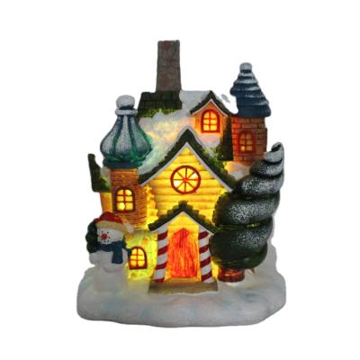 China Europe Christmas Led Garden Resin Fairy Gingerbread House for sale